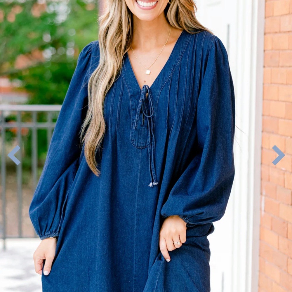 Chic Soul Blue Midi Dress